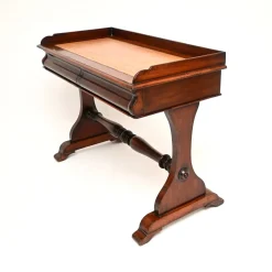 Antiker William IV Schreibtisch mit Lederplatte, 1830