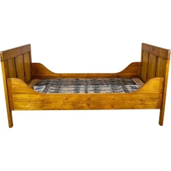 Antikes Bett aus Kiefernholz, 1910