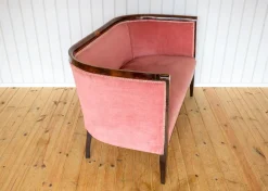 Antikes edwardianisches Jugendstil 2-Sitzer Sofa aus Mahagoni, 1910er
