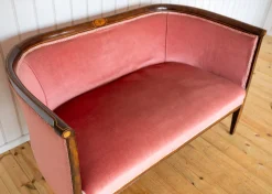 Antikes edwardianisches Jugendstil 2-Sitzer Sofa aus Mahagoni, 1910er