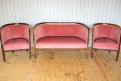 Antikes edwardianisches Jugendstil 2-Sitzer Sofa aus Mahagoni, 1910er