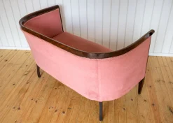 Antikes edwardianisches Jugendstil 2-Sitzer Sofa aus Mahagoni, 1910er