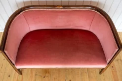 Antikes edwardianisches Jugendstil 2-Sitzer Sofa aus Mahagoni, 1910er