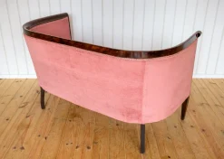 Antikes edwardianisches Jugendstil 2-Sitzer Sofa aus Mahagoni, 1910er
