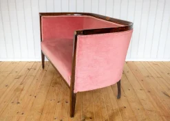 Antikes edwardianisches Jugendstil 2-Sitzer Sofa aus Mahagoni, 1910er