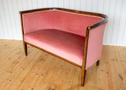 Antikes edwardianisches Jugendstil 2-Sitzer Sofa aus Mahagoni, 1910er