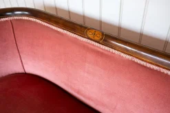 Antikes edwardianisches Jugendstil 2-Sitzer Sofa aus Mahagoni, 1910er