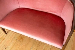 Antikes edwardianisches Jugendstil 2-Sitzer Sofa aus Mahagoni, 1910er