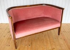 Antikes edwardianisches Jugendstil 2-Sitzer Sofa aus Mahagoni, 1910er