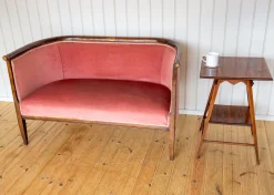 Antikes edwardianisches Jugendstil 2-Sitzer Sofa aus Mahagoni, 1910er