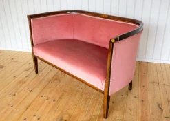 Antikes edwardianisches Jugendstil 2-Sitzer Sofa aus Mahagoni, 1910er