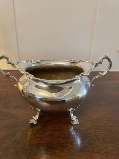 Antikes edwardianisches versilbertes Teeservice, 1900er, 4er Set