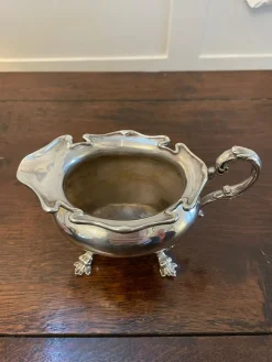 Antikes edwardianisches versilbertes Teeservice, 1900er, 4er Set