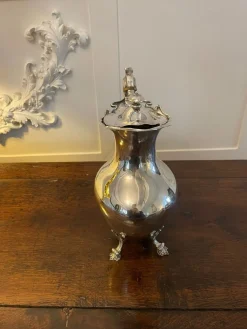 Antikes edwardianisches versilbertes Teeservice, 1900er, 4er Set