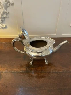 Antikes edwardianisches versilbertes Teeservice, 1900er, 4er Set