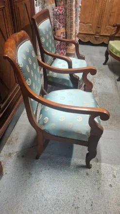 Antike Sessel aus Mahagoni, 1890, 2er Set