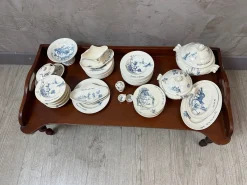 Antikes Esszimmer Set von Gien, 1900, 50er Set