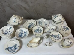 Antikes Esszimmer Set von Gien, 1900, 50er Set