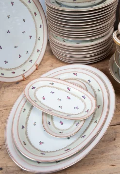 Antikes französisches Limoges Porzellangeschirr von Charles Haviland, 1940er, 62er Set