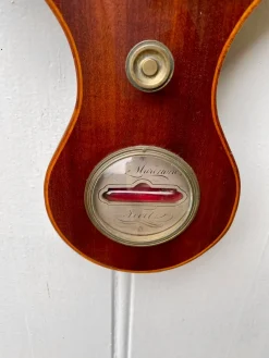 Antikes George III Banjo Barometer aus Mahagoni & Buchsbaum Intarsien, 1790