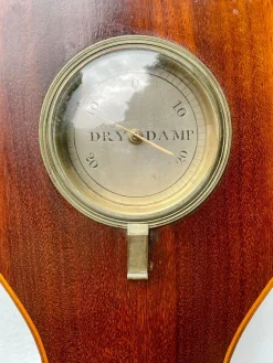 Antikes George III Banjo Barometer aus Mahagoni & Buchsbaum Intarsien, 1790