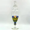 Antikes Handbemaltes Glas Bareware Set & Vase, Deutschland, 1930er, 5 . Set
