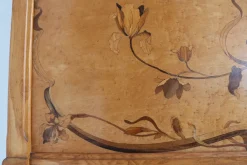 Antikes Jugendstil Bett mit Intarsien, 1890er
