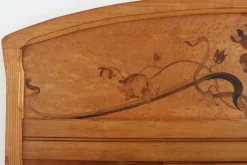 Antikes Jugendstil Bett mit Intarsien, 1890er