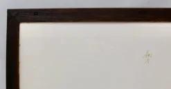 Antikes Jugendstil Tablett mit Fliesenplatte und Blumendekoration, 1905er