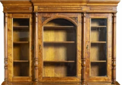 Antikes portugiesisches Bücherregal aus Mahagoni, 1800er