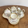 Antikes Porzellan-Frühstücksset, 1880, 8-teilig