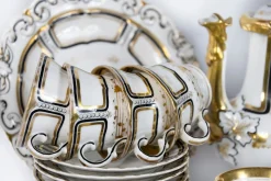 Antikes Porzellan Teeservice für 11 Personen von Carl Tielsch, 37er Set