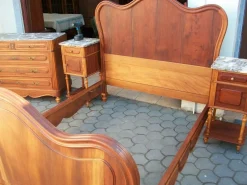 Antikes Schlafzimmer Set aus Nussholz, 1890er, 4