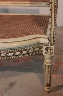 Antikes Sofa aus Rohrgeflecht