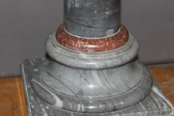 Antike Säule aus Türkisblauem & Rotem Marmor, 1800er