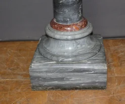 Antike Säule aus Türkisblauem & Rotem Marmor, 1800er