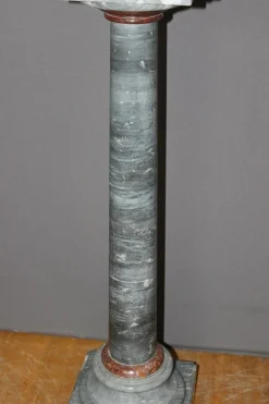 Antike Säule aus Türkisblauem & Rotem Marmor, 1800er