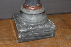 Antike Säule aus Türkisblauem & Rotem Marmor, 1800er