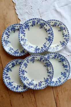 Antike Suppenteller aus Porzellan, 1890er, 6er Set