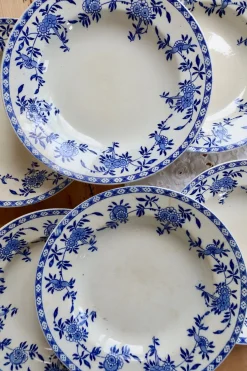 Antike Suppenteller aus Porzellan, 1890er, 6er Set