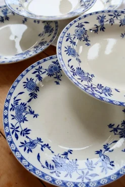 Antike Suppenteller aus Porzellan, 1890er, 6er Set