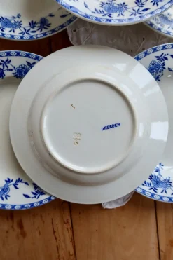 Antike Suppenteller aus Porzellan, 1890er, 6er Set