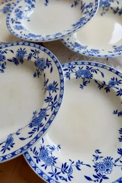 Antike Suppenteller aus Porzellan, 1890er, 6er Set