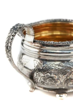Antikes verziertes versilbertes Teeservice, 1890er, 3 . Set