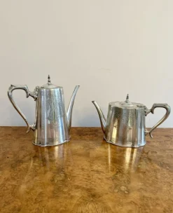 Antikes vierteiliges edwardianisches Teeservice von Walker and Hall, 1900, 3er Set