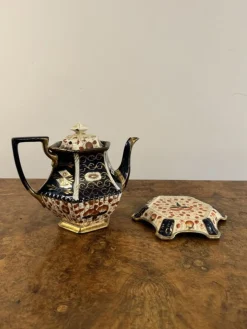 Antikes viktorianisches Teeservice von Royal Davenport, 1880, 3er Set
