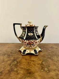 Antikes viktorianisches Teeservice von Royal Davenport, 1880, 3er Set