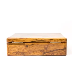 Antike Tabakbox aus Holz, 1910er