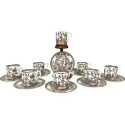 Antike Tassen und Untertassen aus Porzellan, 1890er, 16 Set