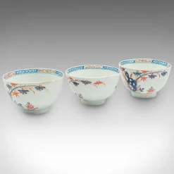 Antike Teetassen & Untertassen aus Chinesischer Keramik, 1890er, 6 . Set